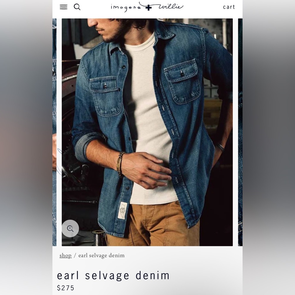 imogene + willie Earl Denim Button Down Shirt